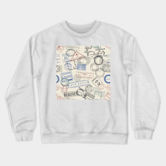 Awesome Stamps Crewneck Sweatshirt by swatianzone